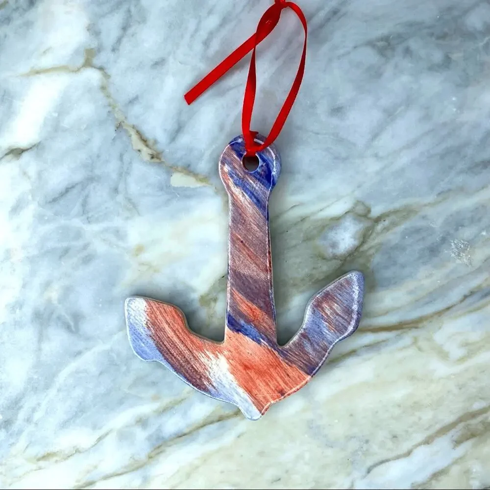 U.S.S. BENFOLD 2002 Anchor Christmas Ornament US Navy